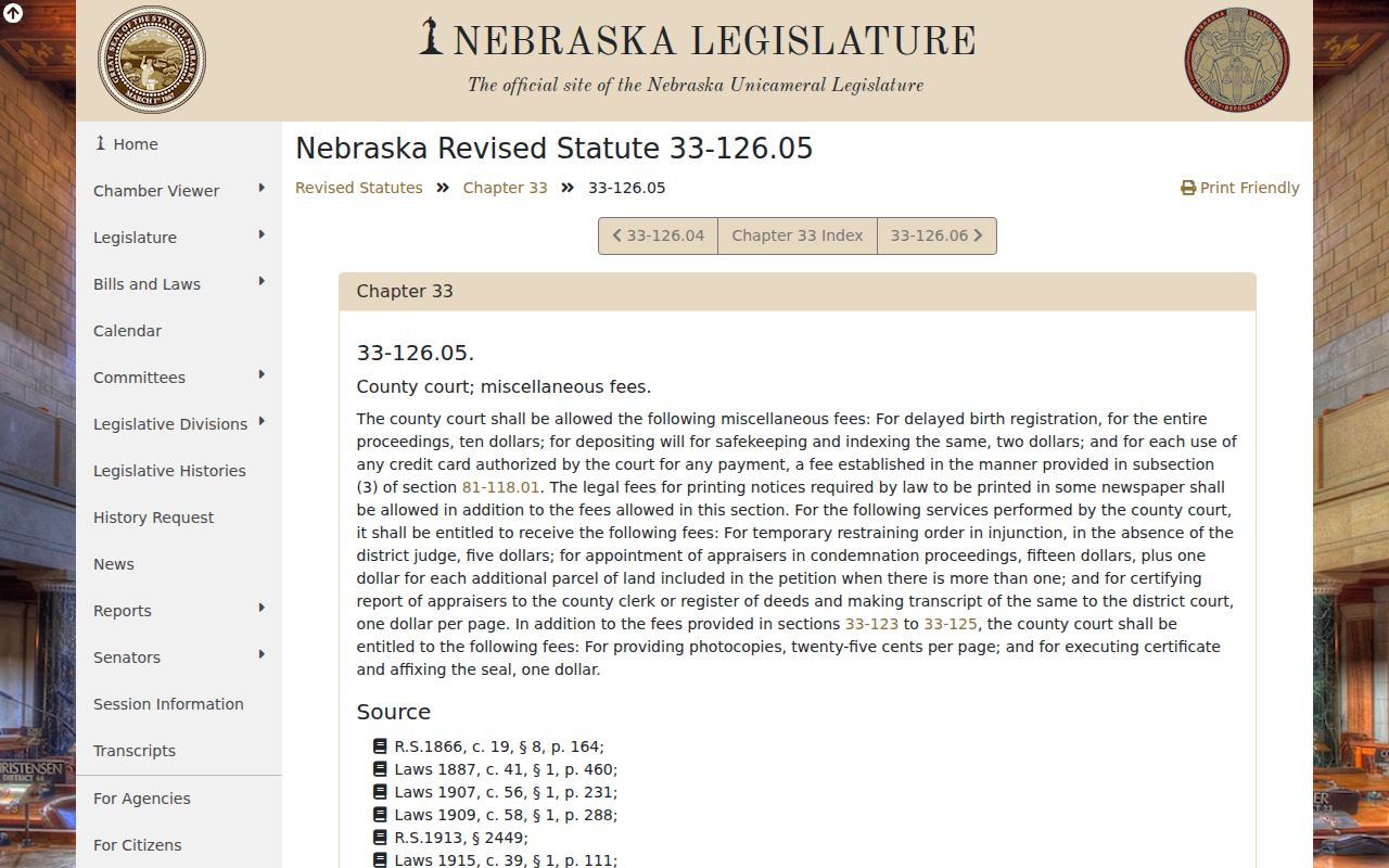 Johnson County civil docket county court copy fee statute reference