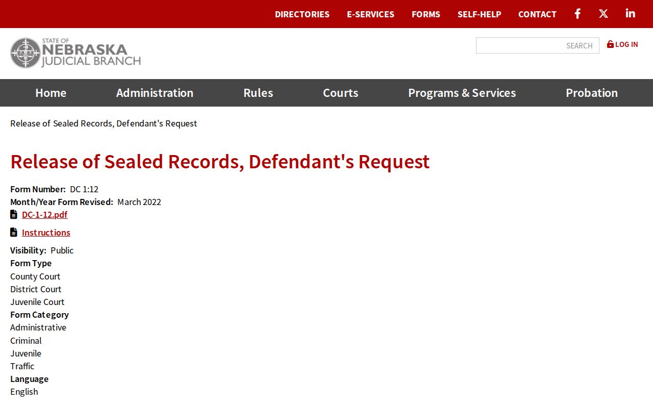 Johnson County court records official DC 1:12 sealed-record request