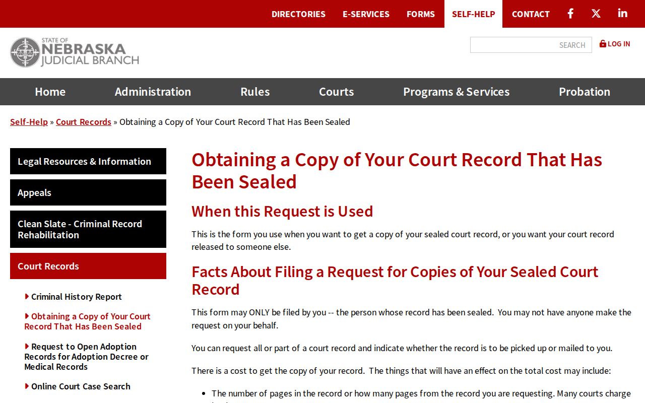 Johnson County court records official sealed-record copy instructions