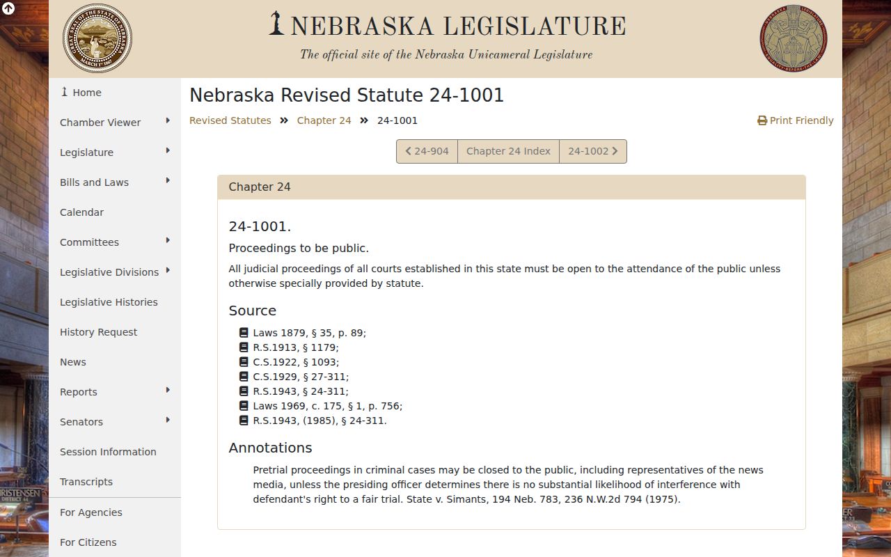 Johnson County criminal docket open proceedings statute reference