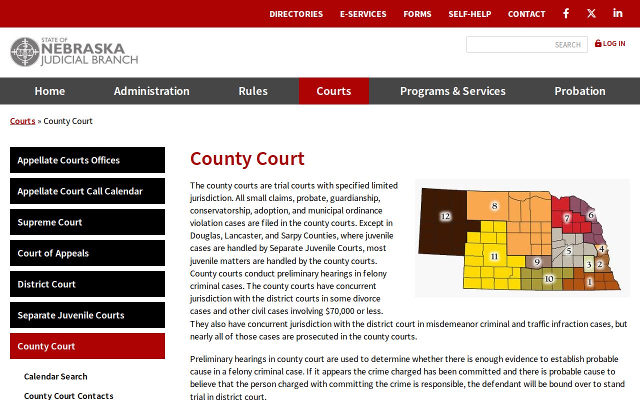 Johnson County court docket county court jurisdiction information