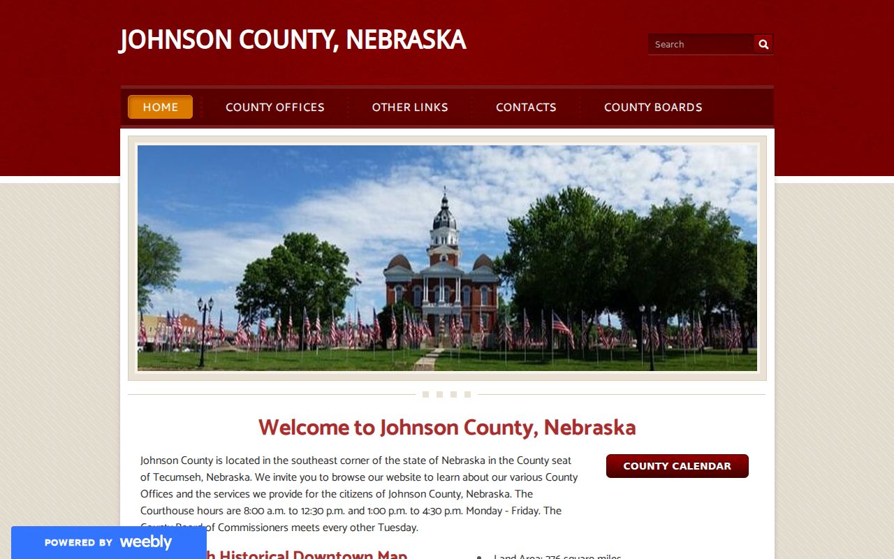 Johnson County court docket county government source page