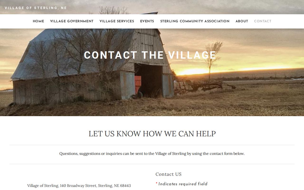 Sterling court docket comparison image of the official village contact form